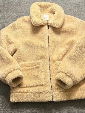 Elodie Cream Plush Teddy Jacket